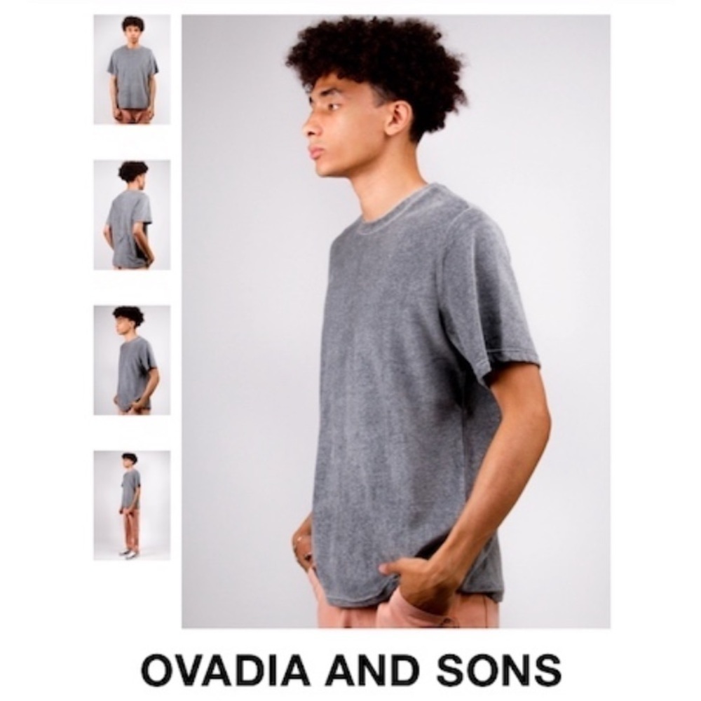 Ovadia & SONS Velour Grey Plush Crew Neck Jay Z Tee